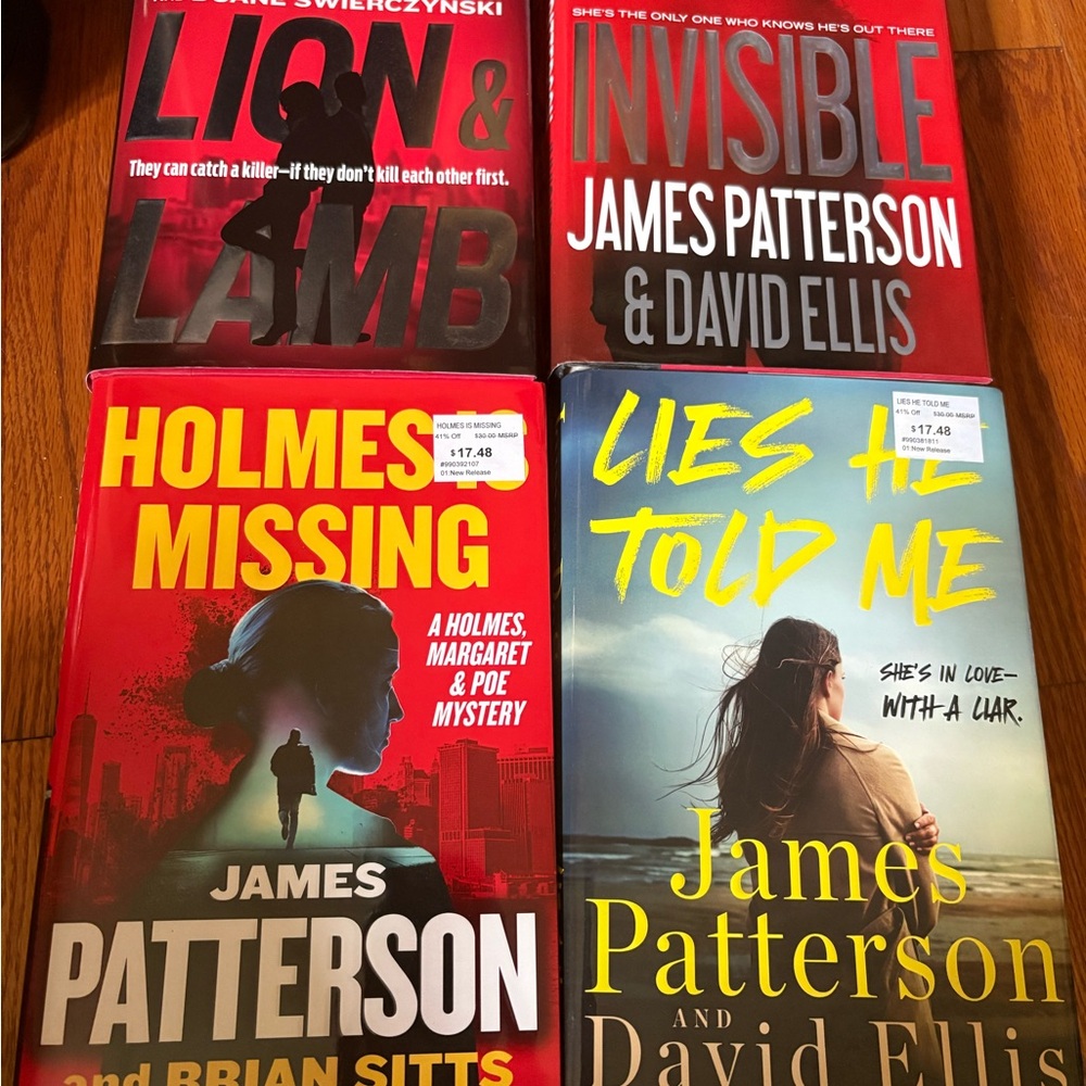 James Patterson Mystery Book Set - Red, Yellow Covers